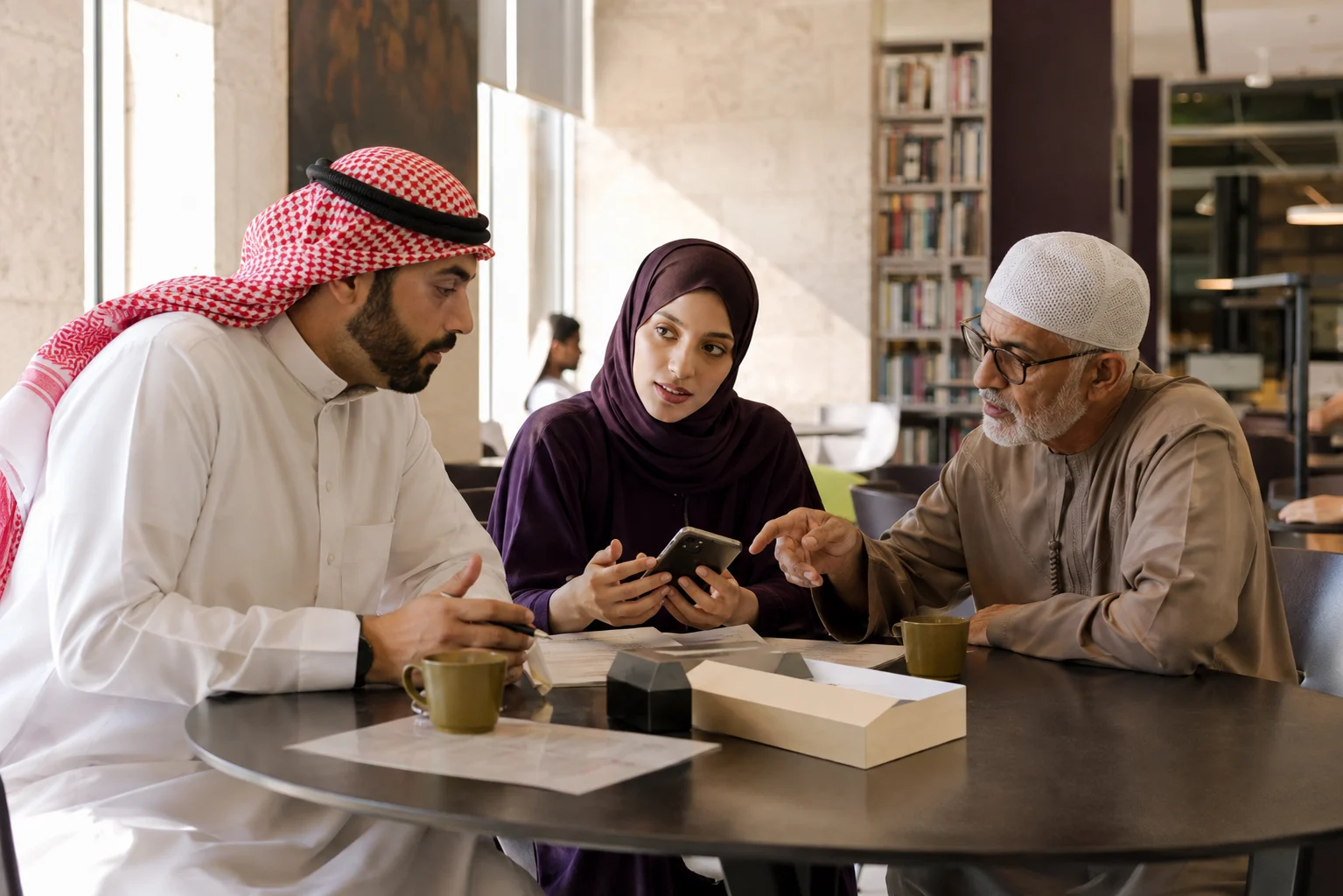 أشخاص يتناقشون حول تجاربهم